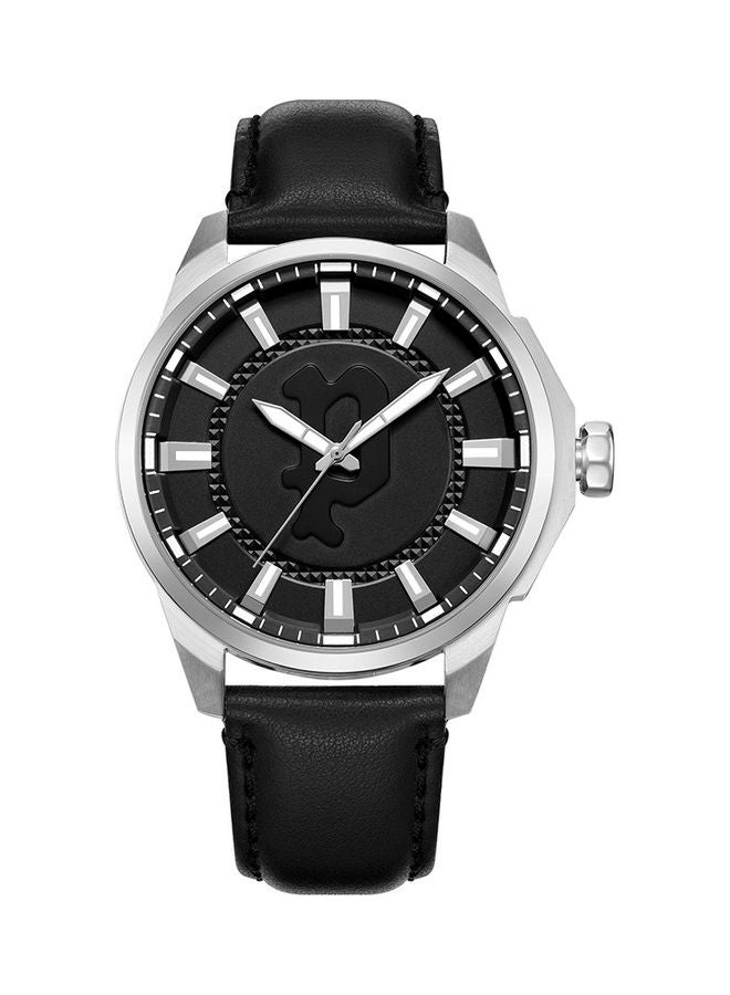 بوليس ساعة يد لاوكا - أنالوج بسوار جلدي PEWJA2204308 - 46 ملم - أسود - Image 1