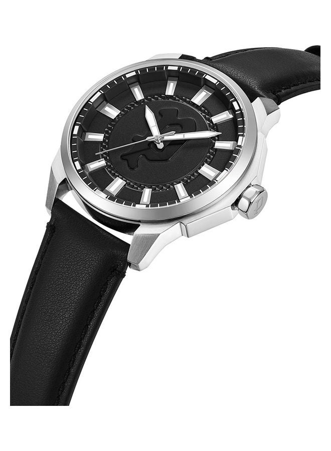 بوليس ساعة يد لاوكا - أنالوج بسوار جلدي PEWJA2204308 - 46 ملم - أسود - Image 2