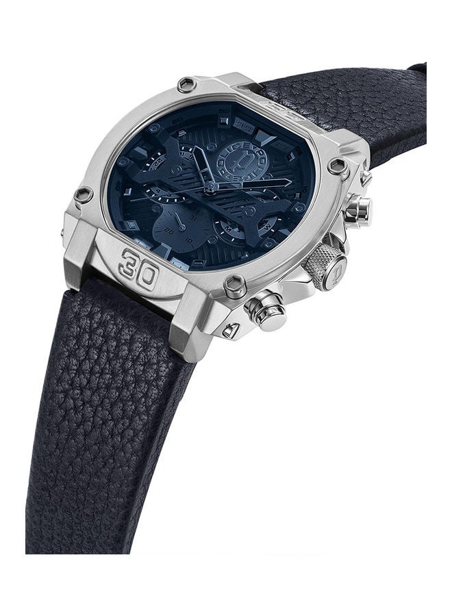 POLICE - Men's Norwood Leather Strap Chronograph Wrist Watch PEWJF2226802 - 45mm - Blue - Image 1