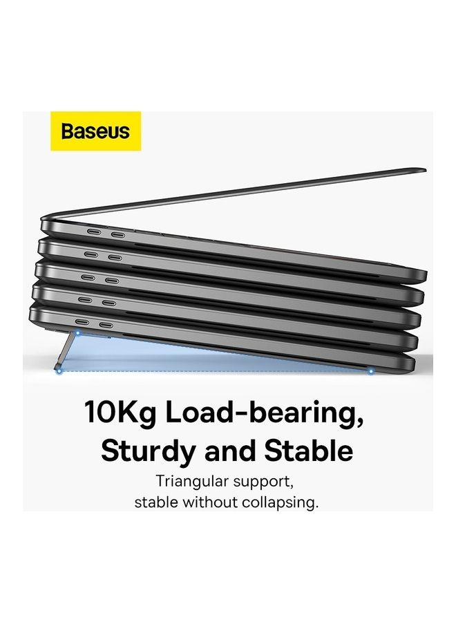 Baseus - 2-Piece Slim Laptop Kickstand Desktop Notebook Heat Dissipation Stand Grey - Image 1