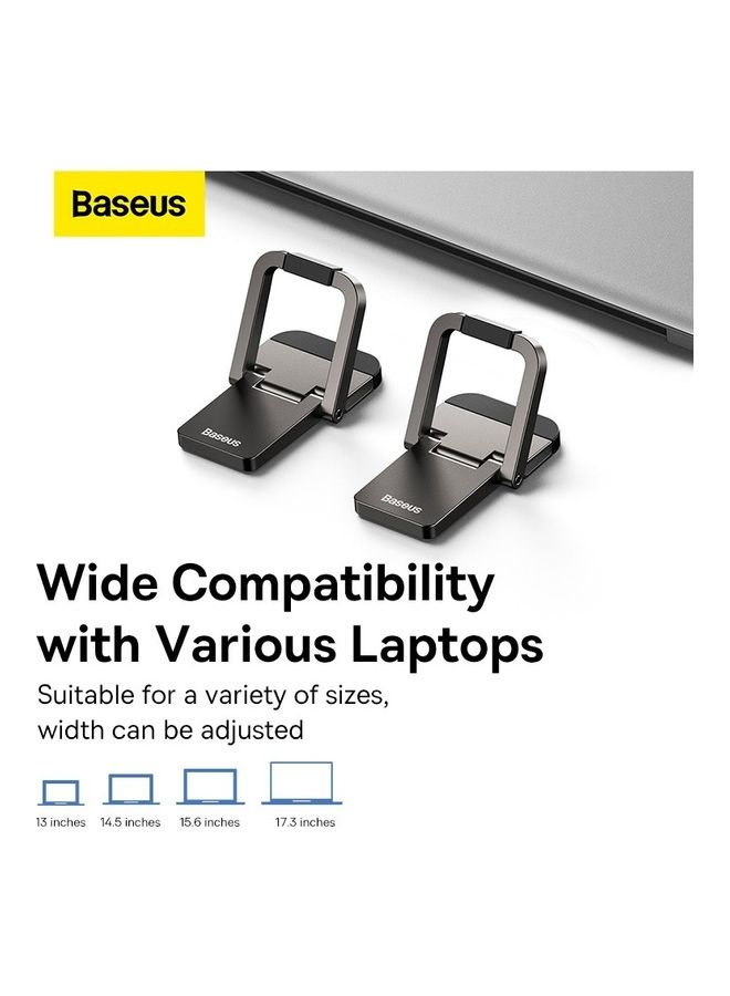 Baseus - 2-Piece Slim Laptop Kickstand Desktop Notebook Heat Dissipation Stand Grey - Image 1
