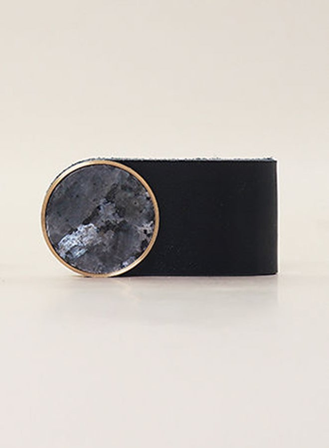 Amal - Modern Style Easily Operated Door Knob Shimmer Stone/Black 65 x 30mm - Image 1