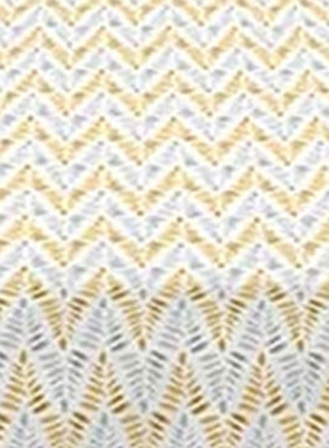Amal - Fitted Bedsheet Set Single Size High Quality 100% Cotton Percale 144 TC Light Weight Everyday Use 1 Bed Sheet And 2 Pillow Cases Printed White/Mustard Cotton White/Mustard - Image 1