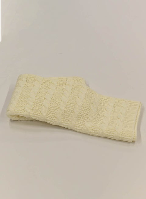 Lightweight Summer Blanket Queen Size 400 GSM Soft Knitted All Season Blanket Bed And Sofa Throw Cream 2 150 x 200cm
