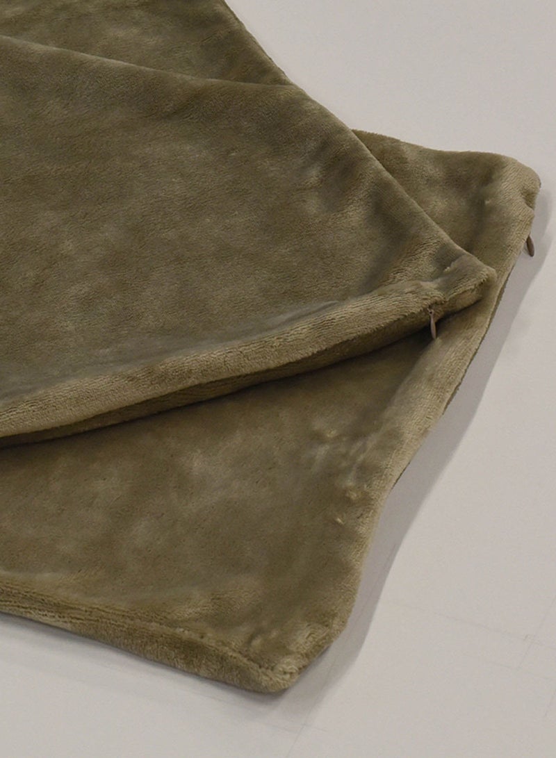 أمال مجموعة أغطية وسادات ديكور مصنوعة من البوليستر 100٪ مقاس 45×45 سم لديكور غرفتي النوم والمعيشة مكونة من قطعتين، لون رمادي بوليستر رمادي 45 x 45سم - Image 3