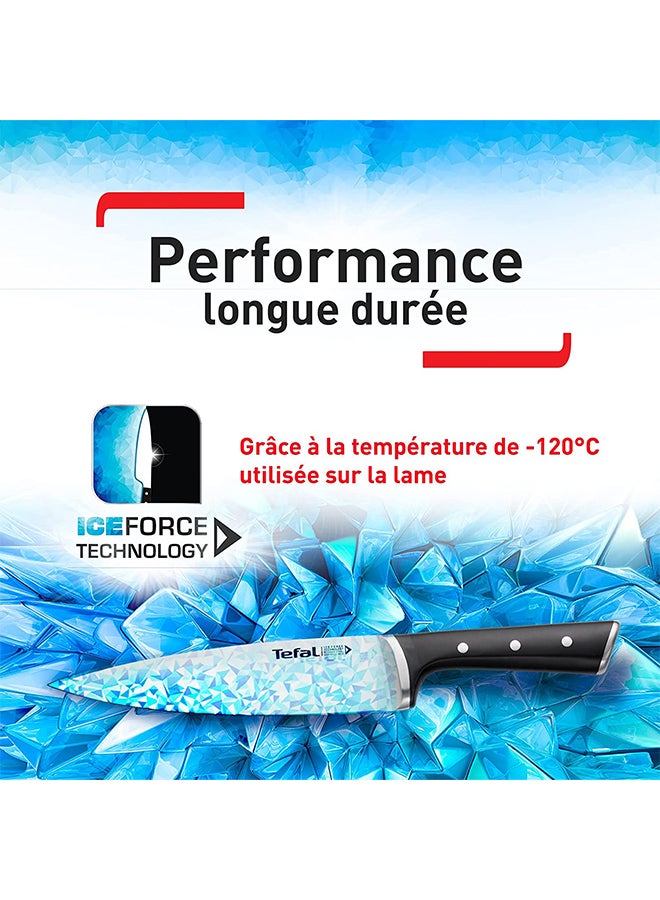 Tefal - TEFAL Ice Force Santoku Knife | 18 Cm | Kitchen Knife | German Stainless Steel Blade | Long-Lasting Cutting Performance and Sharpness | Dishwasher safe | Silver/Black | K2320614 Black 18cm - Image 1