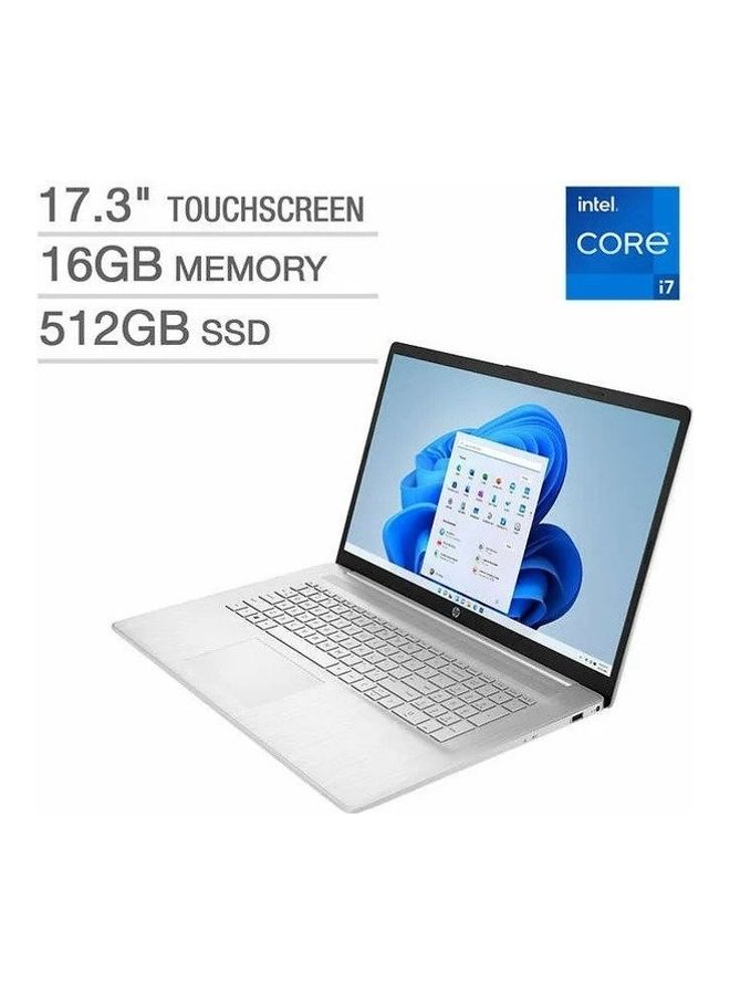 HP - Newest HP Notebook 17.3 Inch Display,Core i7/16GB RAM/512 GB SSD/ Intel Iris Xe Graphics Silver - Image 1