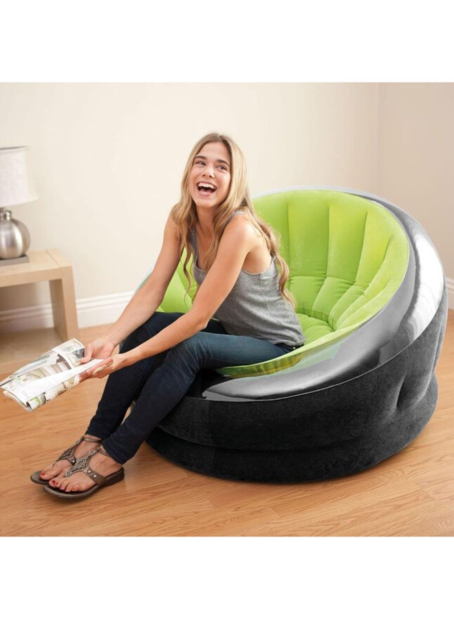 INTEX - Empire Inflatable Chair Black/Green 44x43x27inch - Image 1