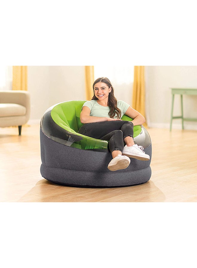 INTEX - Empire Inflatable Chair Black/Green 44x43x27inch - Image 1
