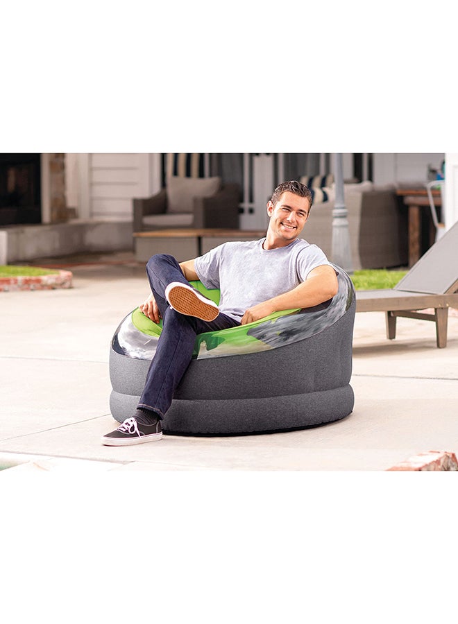 INTEX - Empire Inflatable Chair Black/Green 44x43x27inch - Image 1