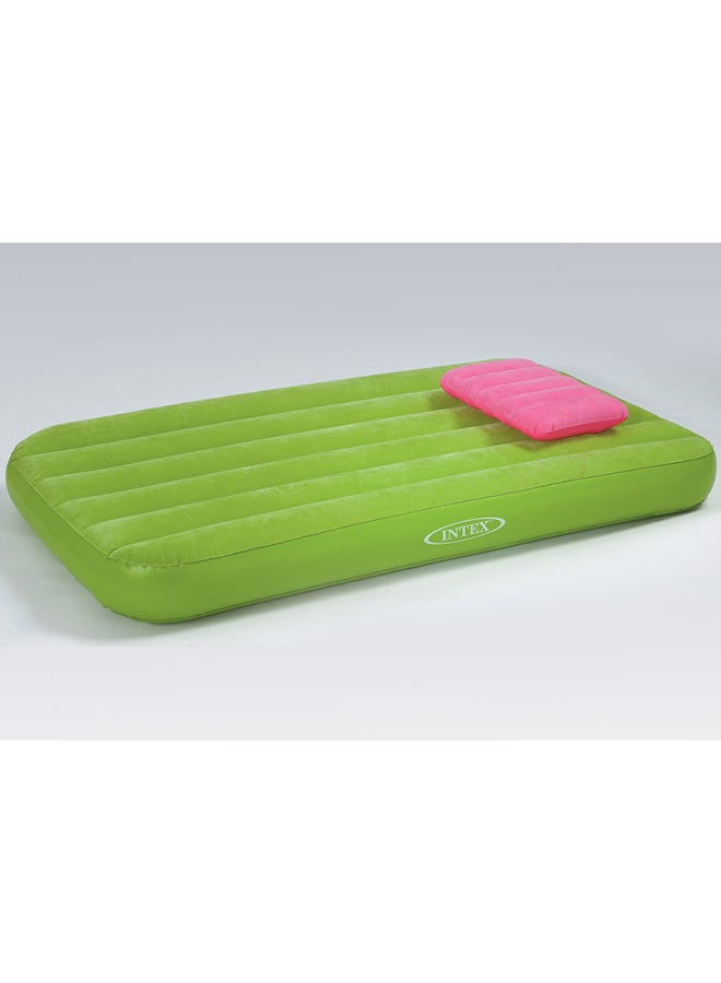 INTEX Cozy Airbed With Pillow Green/Pink 157 x 88cm  - Image 1