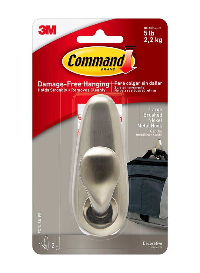 3M Command FC13-BN Forever Classic Hook, Large, Holds 2.2 Kg. Each Hook Set Includes 1xHook And 2 Strips/Pack Bronze - Image 1