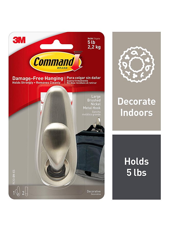 3M Command FC13-BN Forever Classic Hook, Large, Holds 2.2 Kg. Each Hook Set Includes 1xHook And 2 Strips/Pack Bronze - Image 2