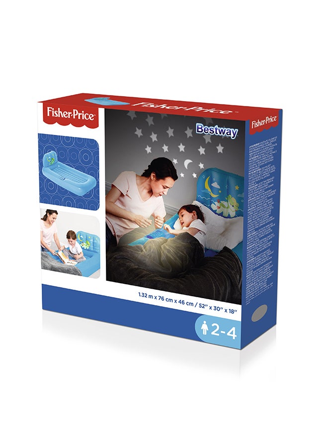 Bestway Dream Glimmers Comfort Airbed - 1 Airbed, 1 Light Projector, 1 Repair Patch Blue 1.32 X 76 X 46meter - Image 1