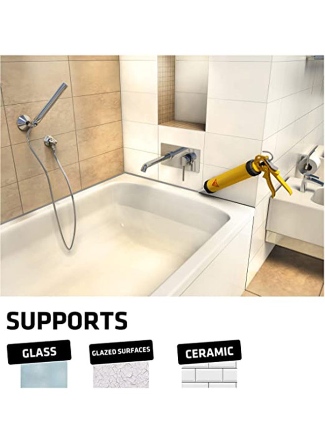 سيكا مانع تسرب سيكاسيل 117 من السيليكون الصحي المضاد للفطريات أبيض 280ملليلتر - Image 3