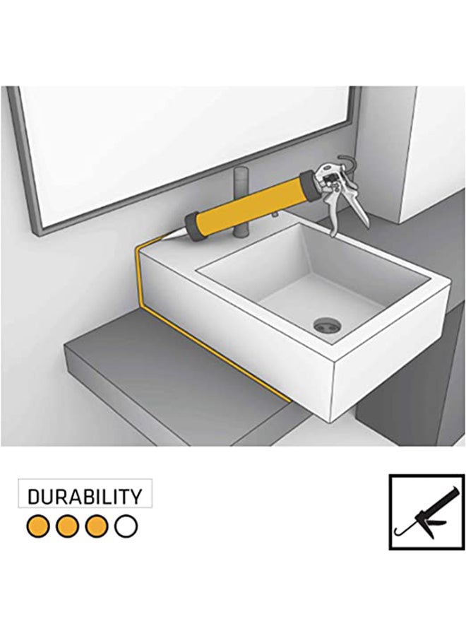 سيكا مانع تسرب سيكاسيل 117 من السيليكون الصحي المضاد للفطريات أبيض 280ملليلتر - Image 4