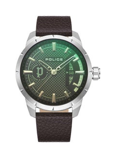 POLICE Men's Neist Leather Strap Analog Wrist Watch PEWJB2226902 - 45mm - Brown  - Image 1