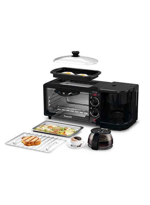 Breakfast Maker Oven 3 In 1 Black 55cm