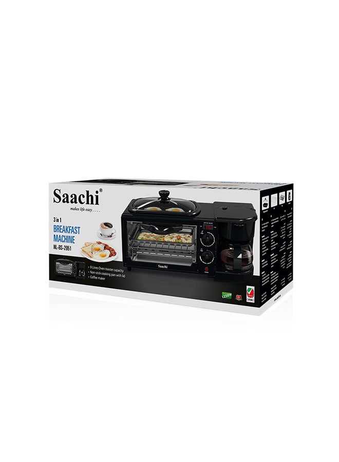Saachi - Breakfast Maker Oven 3 In 1 Black 55cm - Image 1