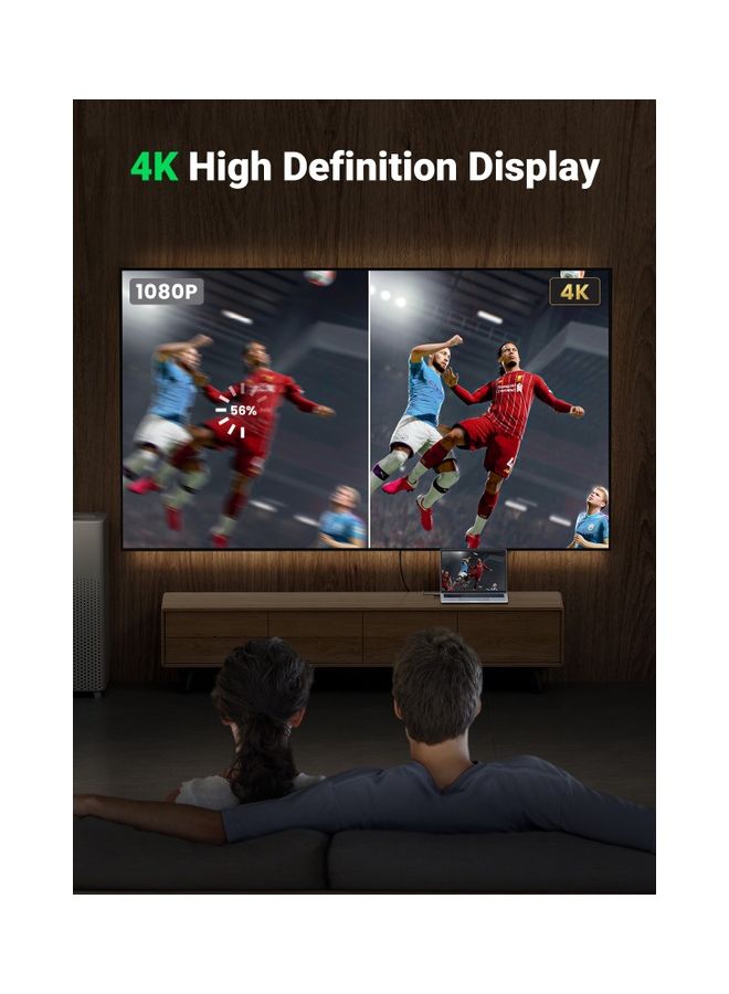 يو جرين - كابل من قابس DP بدقة فائقة الوضوح بجودة 4K إلى HDMI ومتوافق مع أجهزة اللابتوب والكمبيوتر وشاشة التلفزيون والبروجيكتور وHDTV‏ - طول 5 م أسود - Image 1