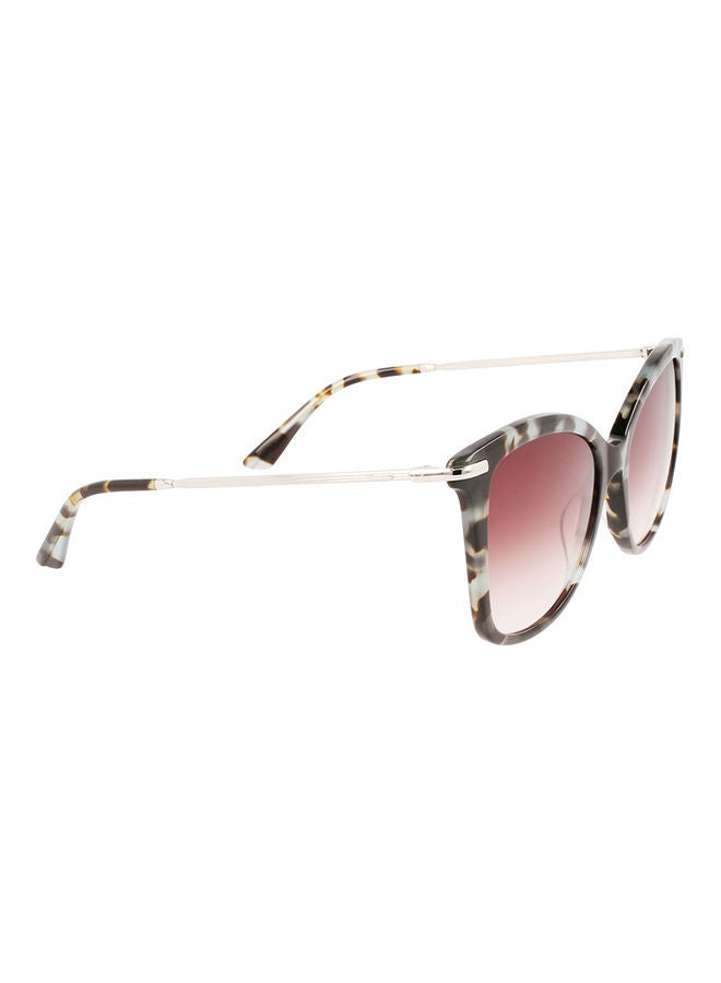CALVIN KLEIN Women's Full Rim Acetate Butterfly Sunglasses CK22514S 5518 (444) Aqua Tortoise  - Image 3