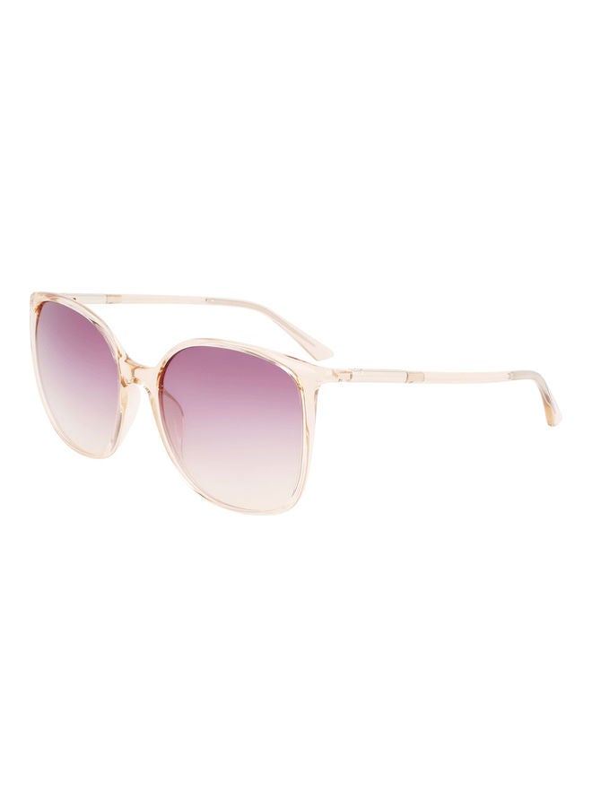 CALVIN KLEIN - Women's Full Rim Injected Modified Rectangle Sunglasses CK22521S 5818 (835) Peach - Image 1