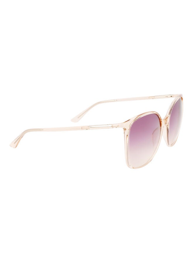 CALVIN KLEIN - Women's Full Rim Injected Modified Rectangle Sunglasses CK22521S 5818 (835) Peach - Image 1
