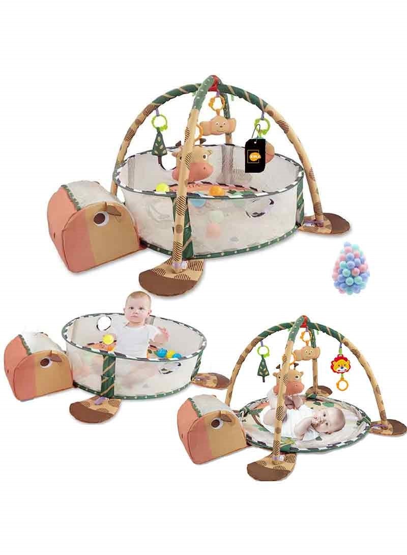 كيدل بساط لعب 3 في 1 على شكل زرافة ومزود بحوض للكرات - Image 3