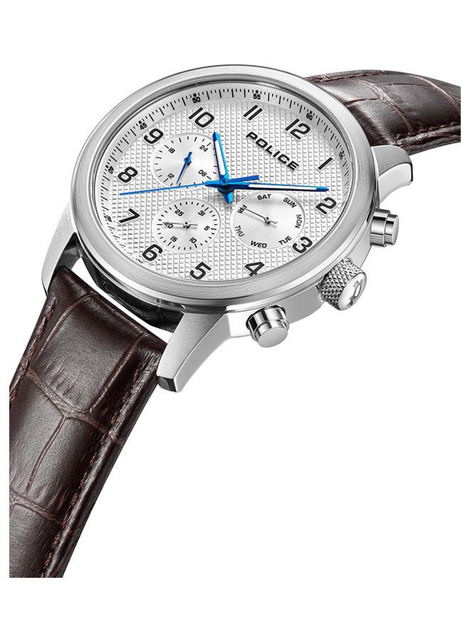 بوليس Raho ساعة يد كرونوغراف بسوار جلد من Raho PEWJK2228201 - 44 ملم - بني - Image 2