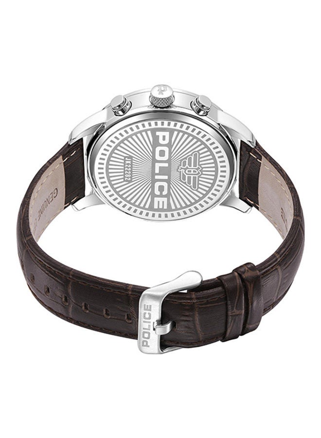 بوليس Raho ساعة يد كرونوغراف بسوار جلد من Raho PEWJK2228201 - 44 ملم - بني - Image 3