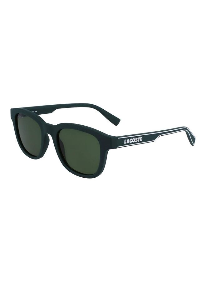 LACOSTE - Men's Full Rim Injected Modified Rectangle Sunglasses L966S 5020 (301) Matte Green - Image 1