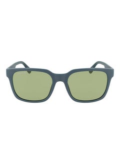 LACOSTE Men's Full Rim Injected Modified Rectangle Sunglasses L967S 5519 (401) Matte Blue  - Image 1