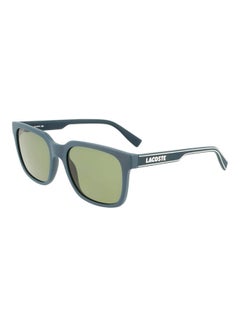LACOSTE Men's Full Rim Injected Modified Rectangle Sunglasses L967S 5519 (401) Matte Blue  - Image 2