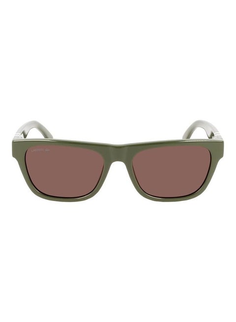 Men's Full Rim Acetate Modified Rectangle Sunglasses L979S 5618 (275) Khaki