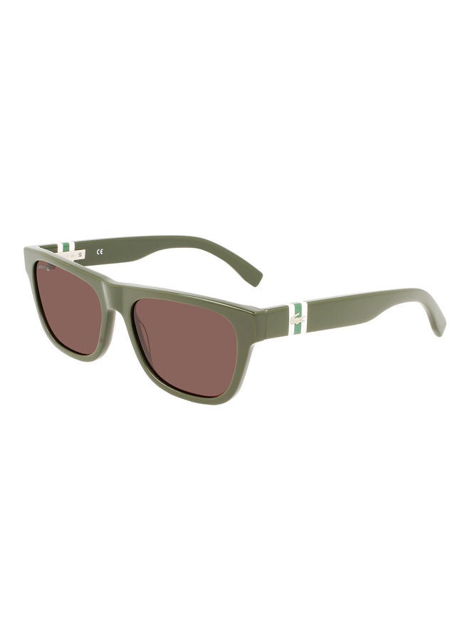 LACOSTE Men's Full Rim Acetate Modified Rectangle Sunglasses L979S 5618 (275) Khaki  - Image 2