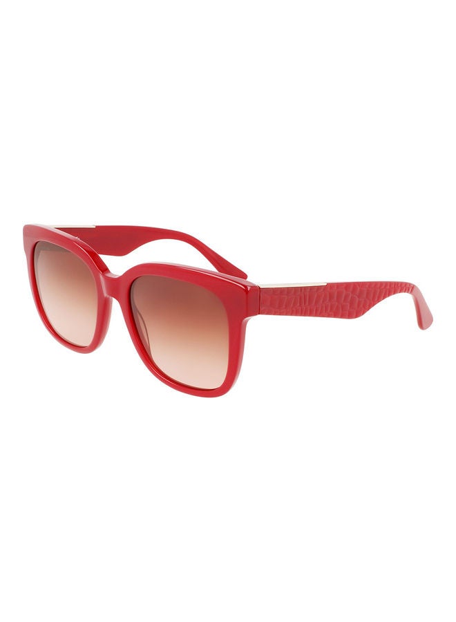 LACOSTE Women's Full Rim Acetate Rectangle Sunglasses L970S 5519 (601) Opalin Burgundy  - Image 2