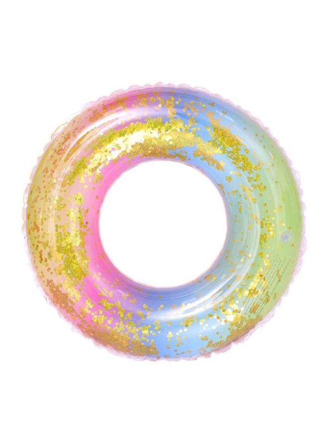 Cool Baby Inflatable Rainbow Glitter Swim Ring Float, Age 3+ Years - Image 1