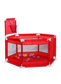 Cool Baby Ball Pit Fence Tent With Basketball Hoop WL01RDTAM, Age 1+ Years 126x109x107cm  - Image 4