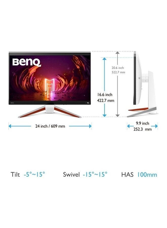 BenQ - 27 inch MOBIUZ EX2710U 4K UHD VESA DisplayHDR600 IPS Gaming Monitor with Remote-4k@120Hz PS5 Compatible,98%DCI-P3,144Hz,1ms MPRT,AMD FreeSync Premium Pro,Speakers,HDMI 2.1,DP,USB 3.0Hu White - Image 1