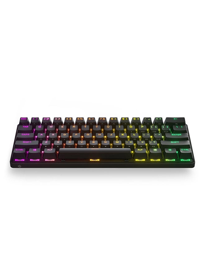 steelseries - SteelSeries Apex Pro Mini Wireless Mechanical Gaming Keyboard – World’s Fastest Keyboard – Adjustable Actuation – Compact 60% Form Factor – RGB – PBT Keycaps – Bluetooth 5.0 – 2.4GHz – USB-C - Image 1