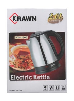 KRAWN Electric Kettle 2 L 1500 W KW1200 Silver  - Image 4