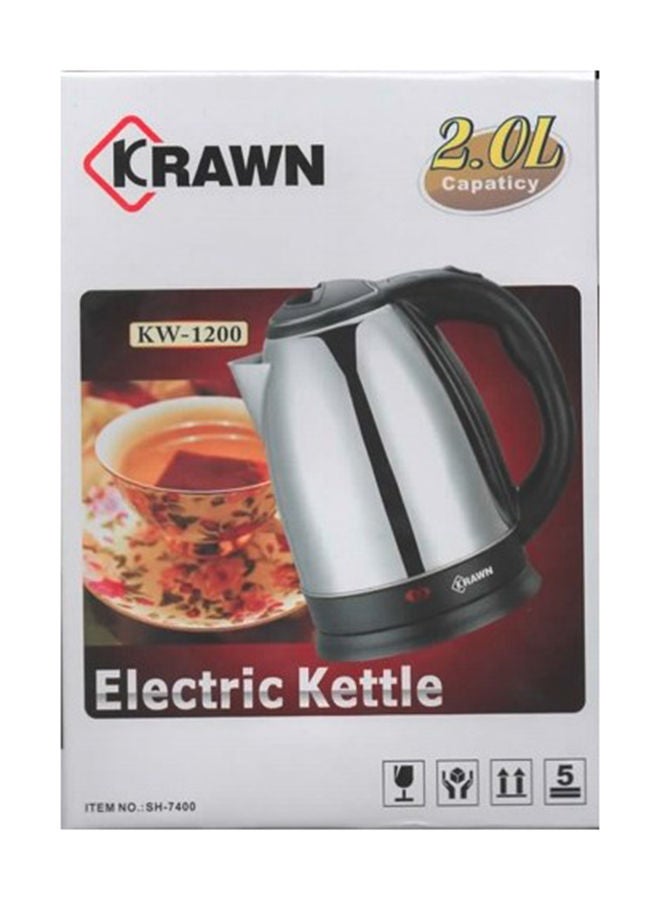 KRAWN - Electric Kettle 2 L 1500 W KW1200 Silver - Image 1