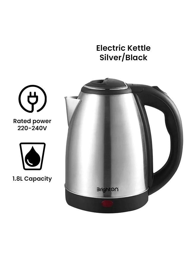 برايتون غلاية كهربائية 1.8 L 1500 W BEK180L أسود/ فضي  - Image 2