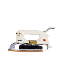 GEEPAS Adjustable Temperature Dry Iron | Non-Stick 60 Microns Teflon Coating | Adjustable Temperature, Pilot Indicator Lamp, Overheat Protection 1200.0 W GDI23012 Beige  - Image 1