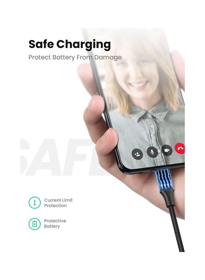 Ugreen - Micro USB Cable 18w 2m Android Charing Lead Fast Charge Compatible with A10 S7 Huawei P Smart P8 Y9 Y7 Y6 Honor 8X Moto G5 E5 E4 Xiaomi A2 Lite Ulefone Note 7 PS4 - Black - Image 1