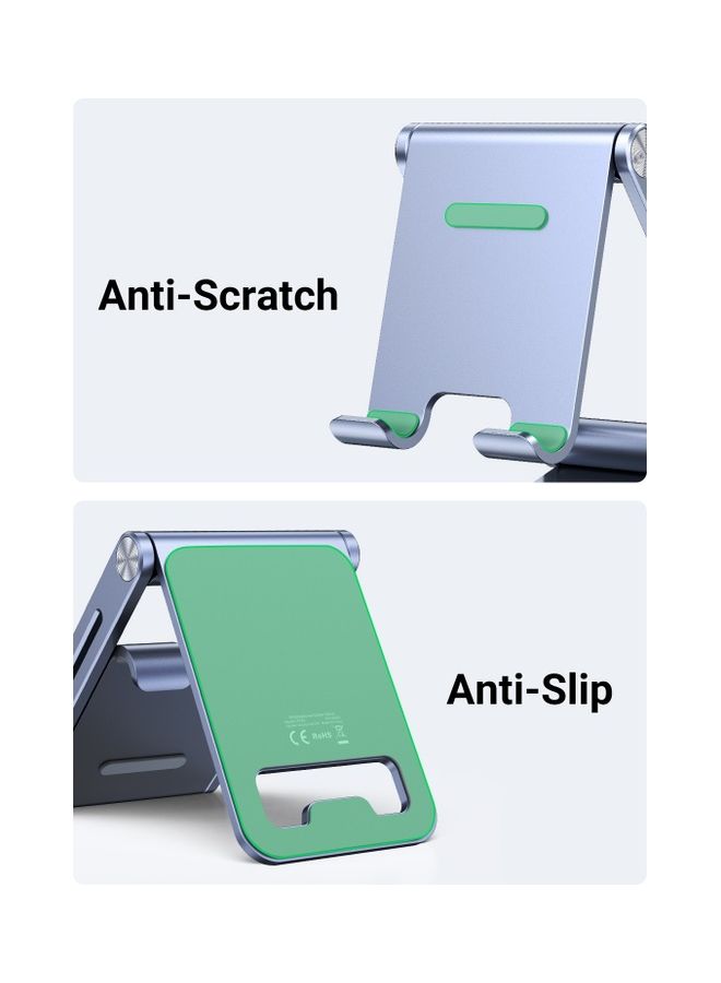 Ugreen - Phone Holder Foldable Mobile Holder Adjustable Phone Stand Mobile Stand Foldable iPhone holder for iPhone 14/14 Plus/14 Pro/14 Pro Max/13/13Mini/13 Pro/13 Pro Max Galaxy S22 S21 S20 etc Blue - Image 1