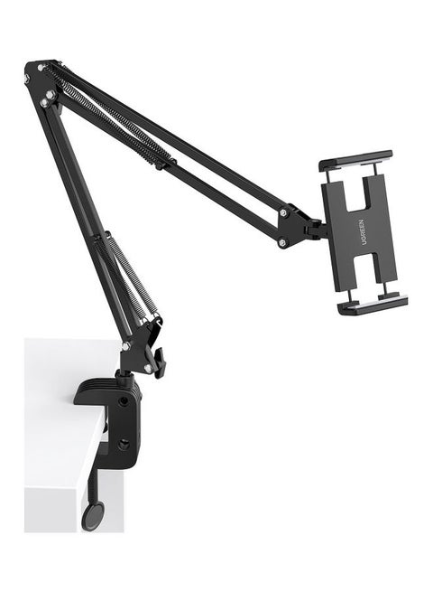 Tablet Stand 360 Adjustable iPad Stand Lazy Phone Holder iPad Holder Hands Free Flexible Tablet Holder Compatible With iPhone 16/15 Pro Max iPad Pro Mini iPad all 4-12.9-Inch Phones and Tablets Black