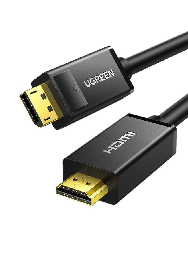 يو جرين - كابل من قابس DP بدقة فائقة الوضوح بجودة 4K إلى HDMI ومتوافق مع أجهزة اللابتوب والكمبيوتر وشاشة التلفزيون والبروجيكتور وHDTV‏ - طول 5 م أسود - Image 1
