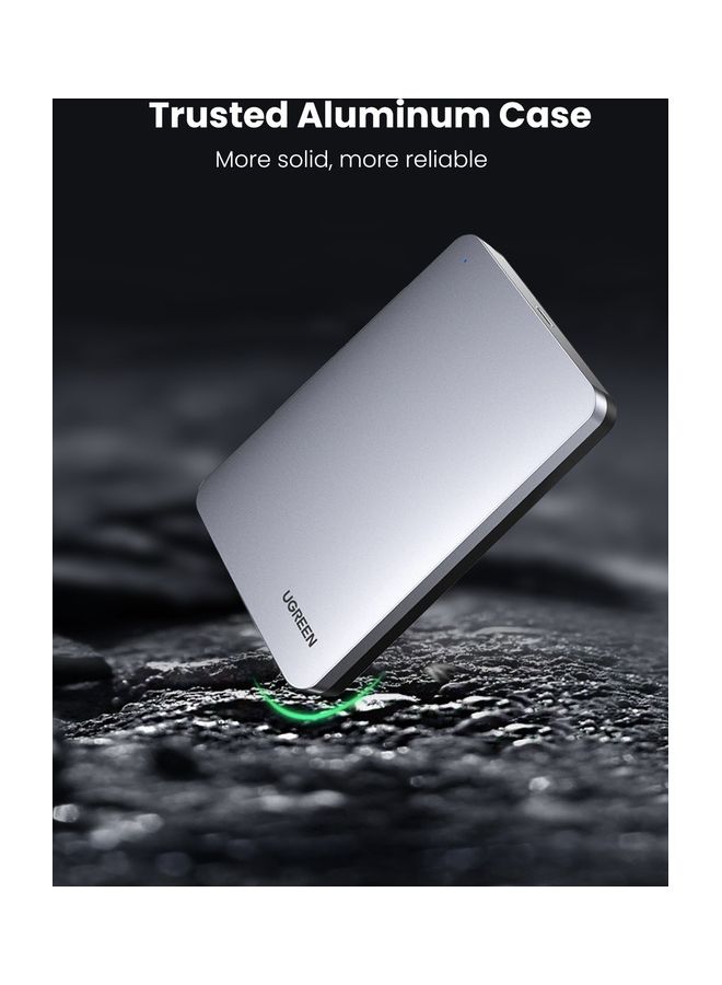 Ugreen - USB C Hard Drive Enclosure Aluminum 2.5 inch USB 3.1 Type C to SATA 2.5 Disk Case External Reader Gen 2 Thunderbolt 3 UASP for 7mm 9.5mm MacBook Laptop PS4 TV 6 TB - Image 1