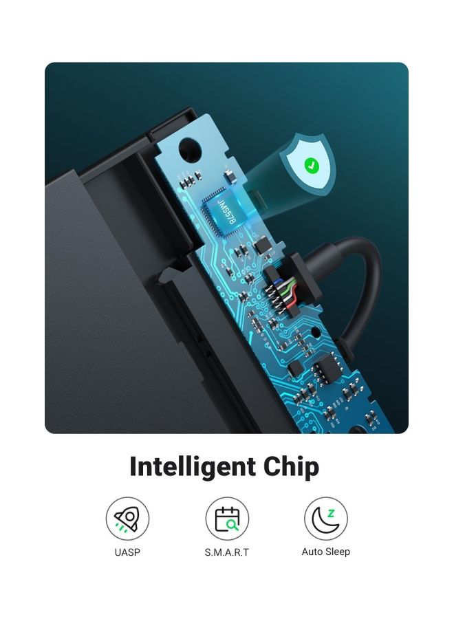 يو جرين - محول علبة القرص الصلب حالة القرص الصلب خارجي 5Gbps حاوية HDD يواس بي الى ستا سانديسك وويسترن ديجيتال وسيغات وتوشيبا وهيتاشي ساتا 3، و HDD وSSD 6TB وبلاي ستيشن 4 （غطاء فقط والقرص الصلب غير مشمول） 6.0 TB - Image 1